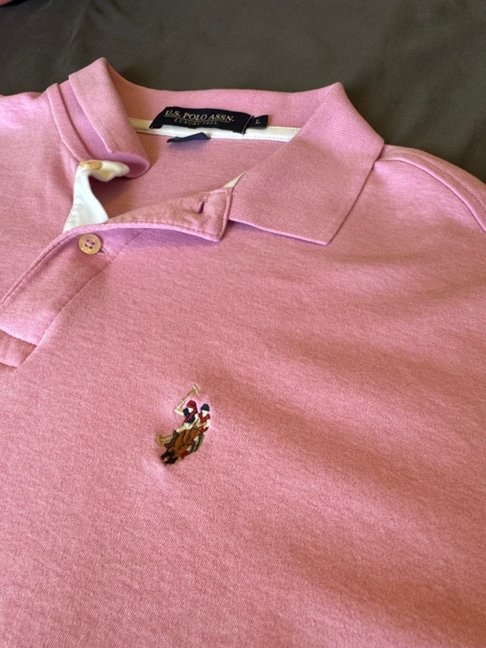 U.S. Polo Assn. Pink Embroidered Polo Shirt